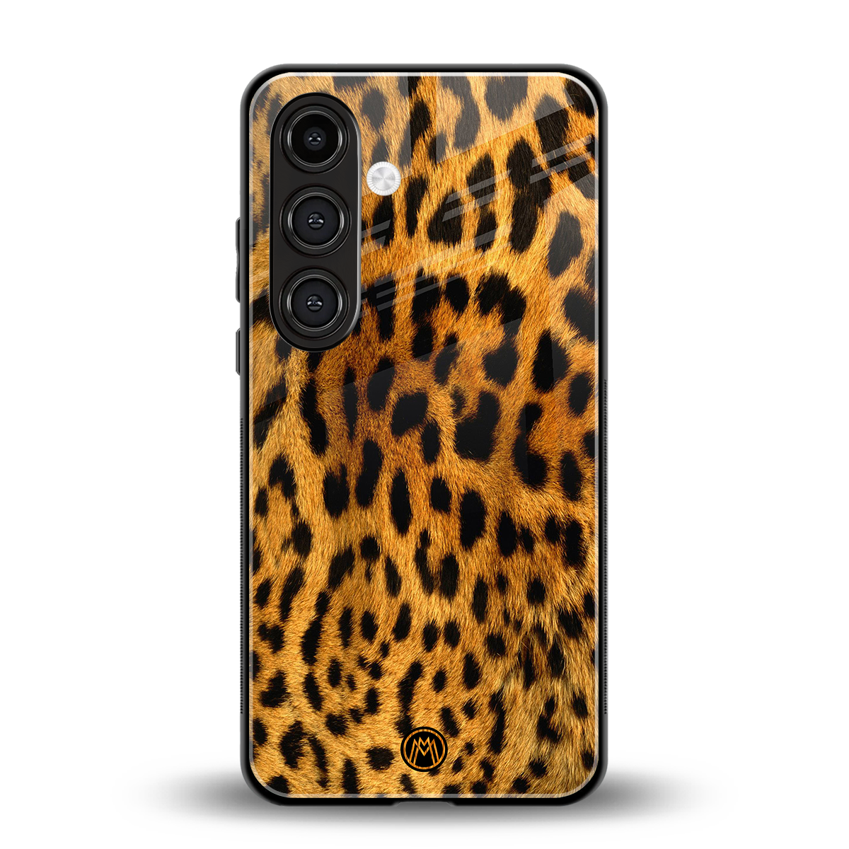 leopard fur back phone cover | glass case for samsung galaxy s24 plus