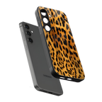 leopard fur back phone cover | glass case for samsung galaxy s24