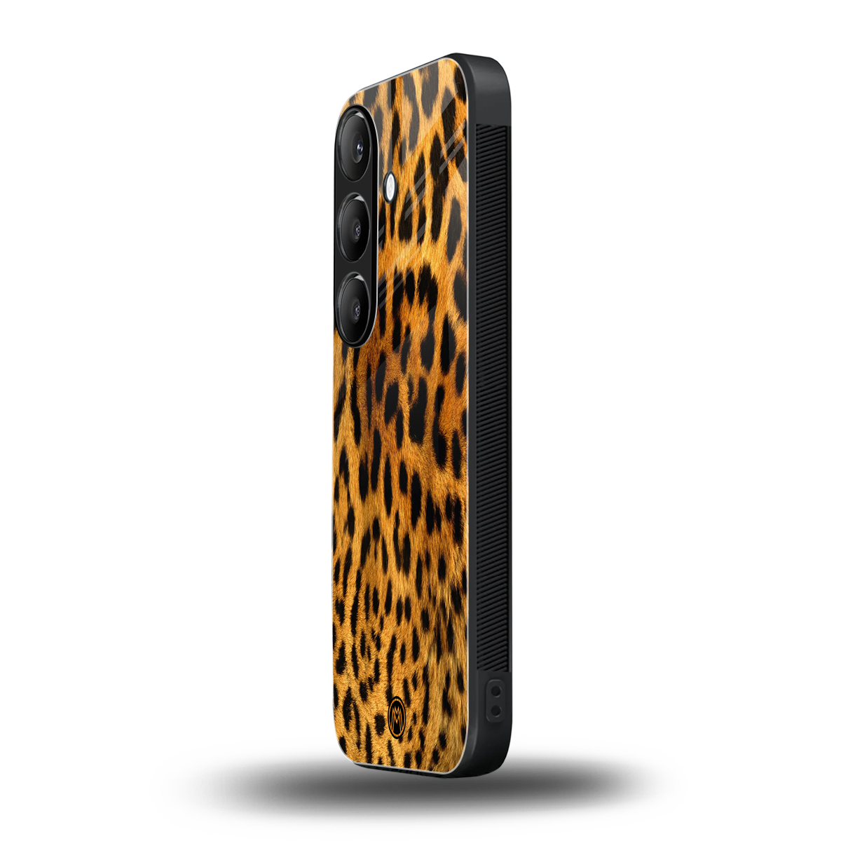 leopard fur back phone cover | glass case for samsung galaxy s24 plus