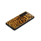 leopard fur back phone cover | glass case for samsung galaxy s25