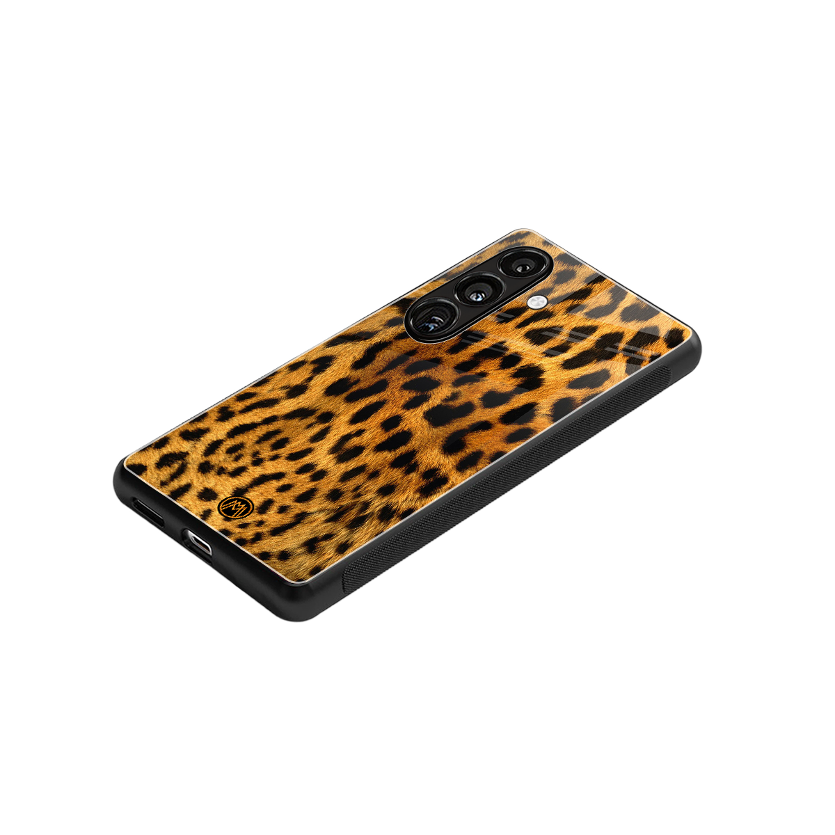 leopard fur back phone cover | glass case for samsung galaxy s24 plus