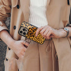 leopard fur back phone cover | glass case for google pixel 7 pro