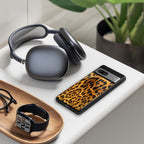 leopard fur back phone cover | glass case for iphone 16