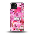 libra aesthetic collage back phone cover | glass case for iphone 13 mini