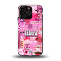 libra aesthetic collage back phone cover | glass case for iphone 13 pro