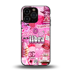libra aesthetic collage back phone cover | glass case for iphone 13 pro