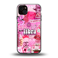 libra aesthetic collage back phone cover | glass case for iphone 14 plus