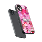 libra aesthetic collage back phone cover | glass case for iphone 15 plus