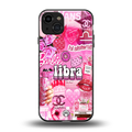libra aesthetic collage back phone cover | glass case for iphone 15