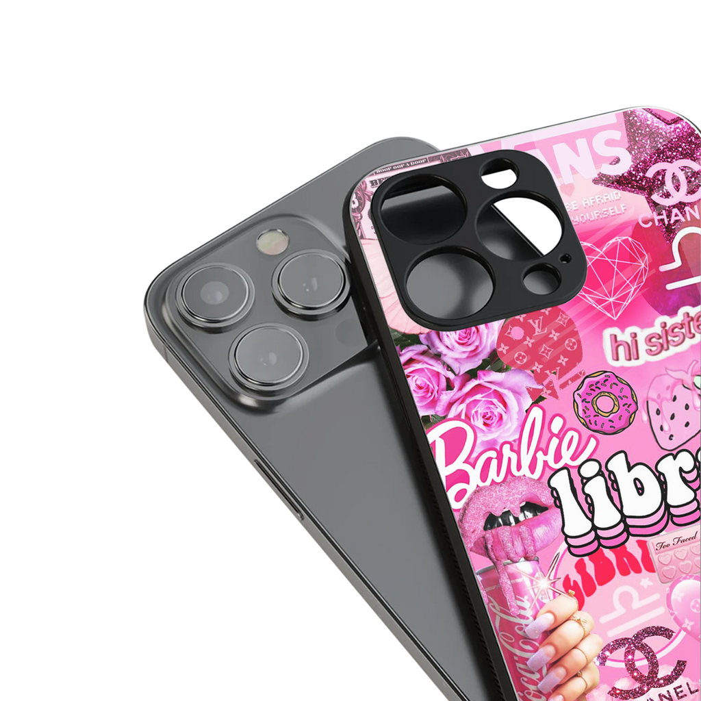 libra aesthetic collage back phone cover | glass case for iphone 16