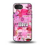 libra aesthetic collage back phone cover | glass case for iphone 16e