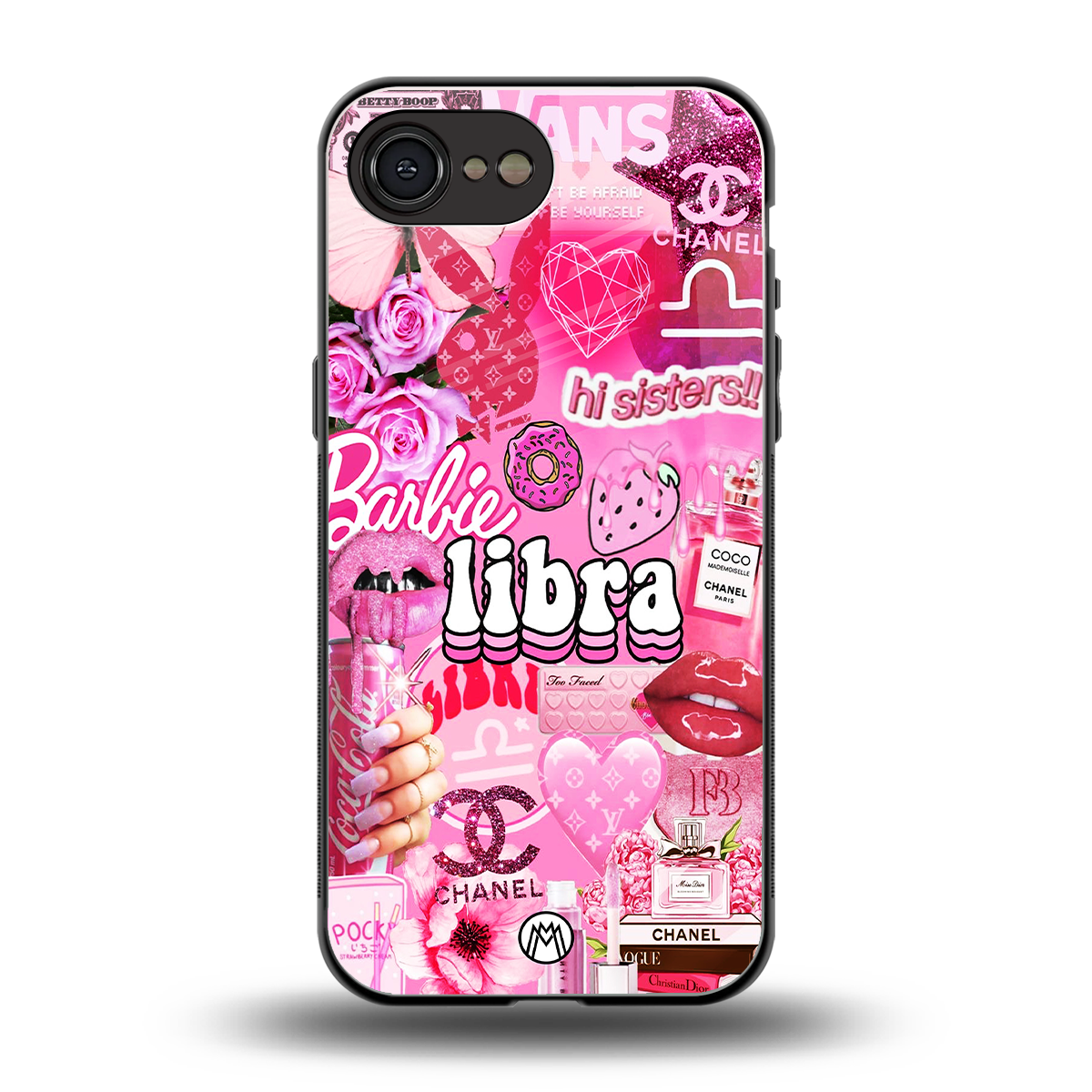 libra aesthetic collage back phone cover | glass case for iphone 16e