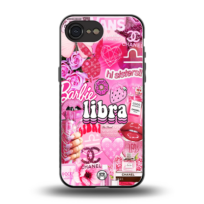 libra aesthetic collage back phone cover | glass case for iphone 16e