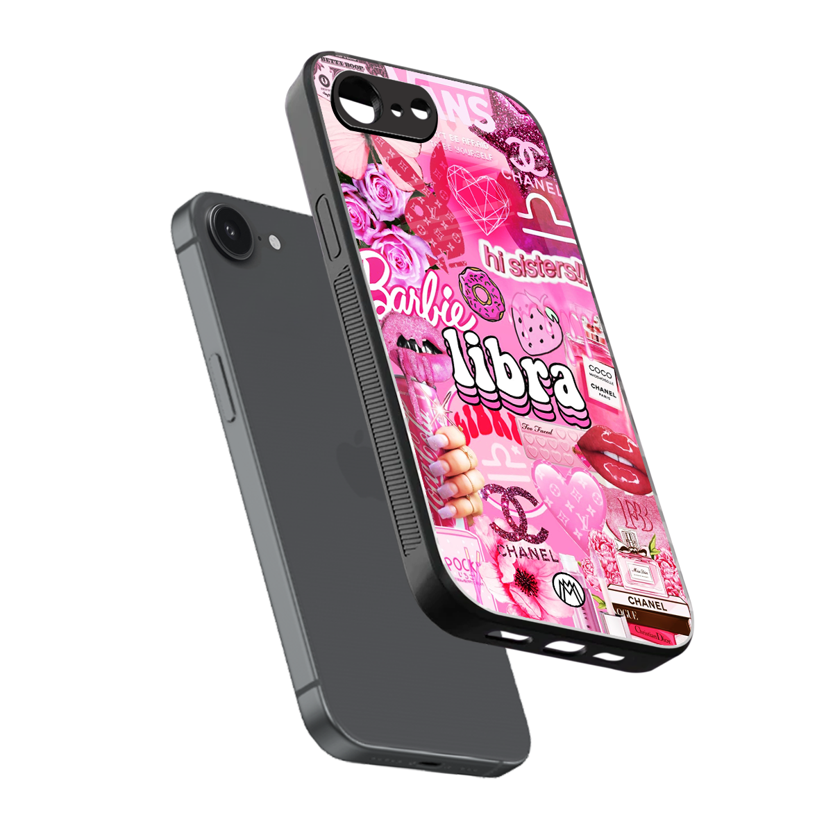libra aesthetic collage back phone cover | glass case for iphone 16e
