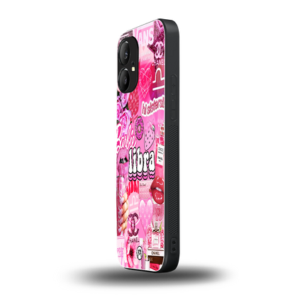 libra aesthetic collage back phone cover | glass case for nothing phone 1