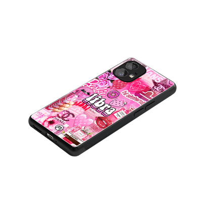 libra aesthetic collage back phone cover | glass case for nothing phone 1