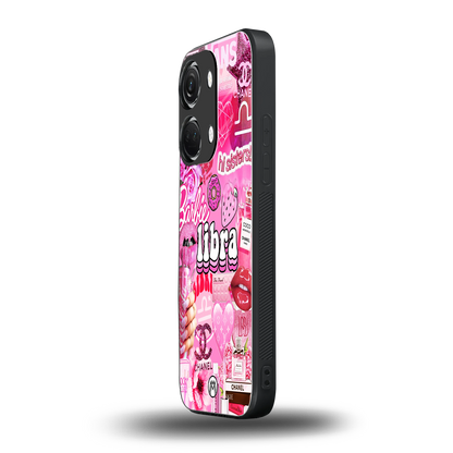 libra aesthetic collage back phone cover | glass case for oneplus nord 3