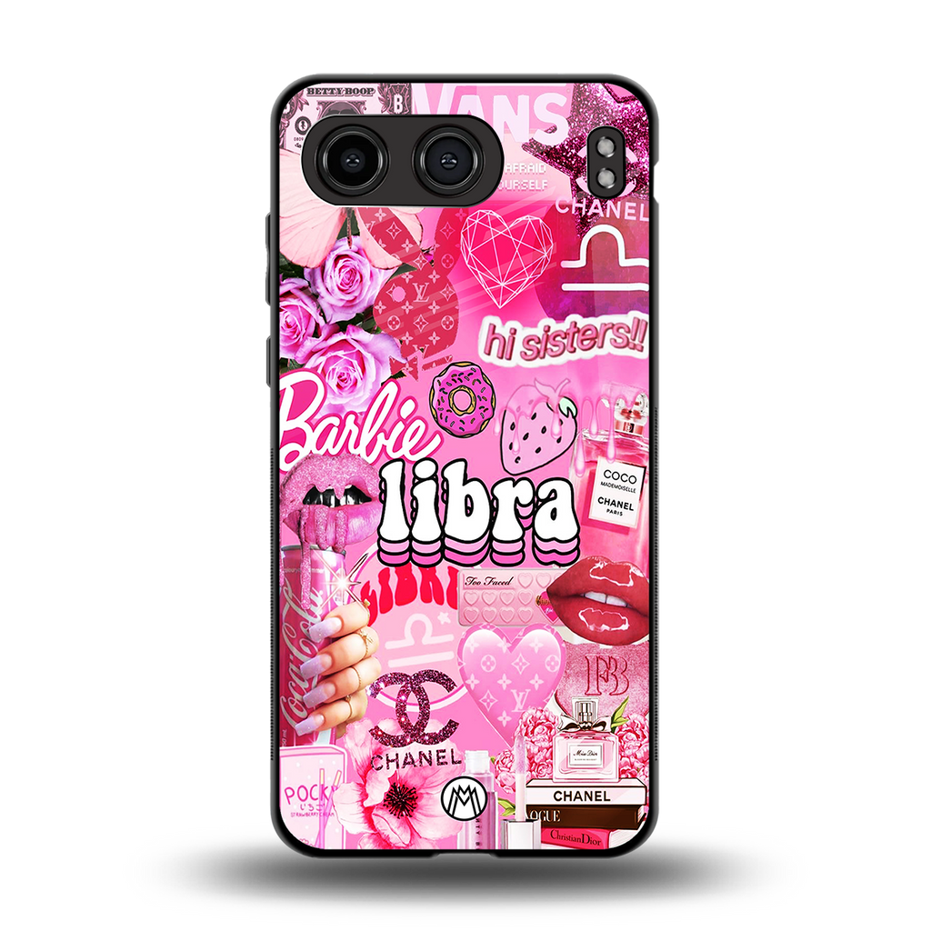 libra aesthetic collage back phone cover | glass case for oneplus nord 4