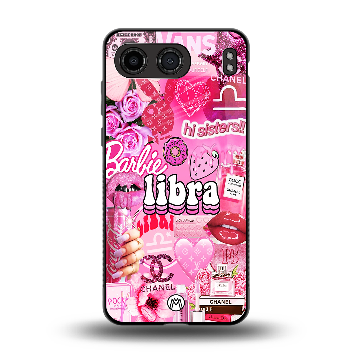 libra aesthetic collage back phone cover | glass case for oneplus nord 4