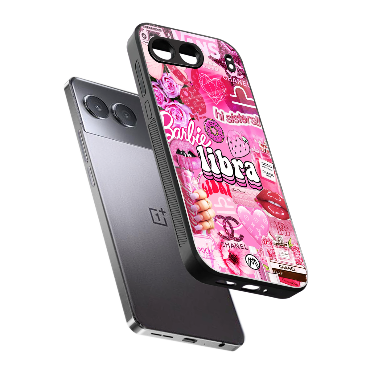libra aesthetic collage back phone cover | glass case for oneplus nord 4