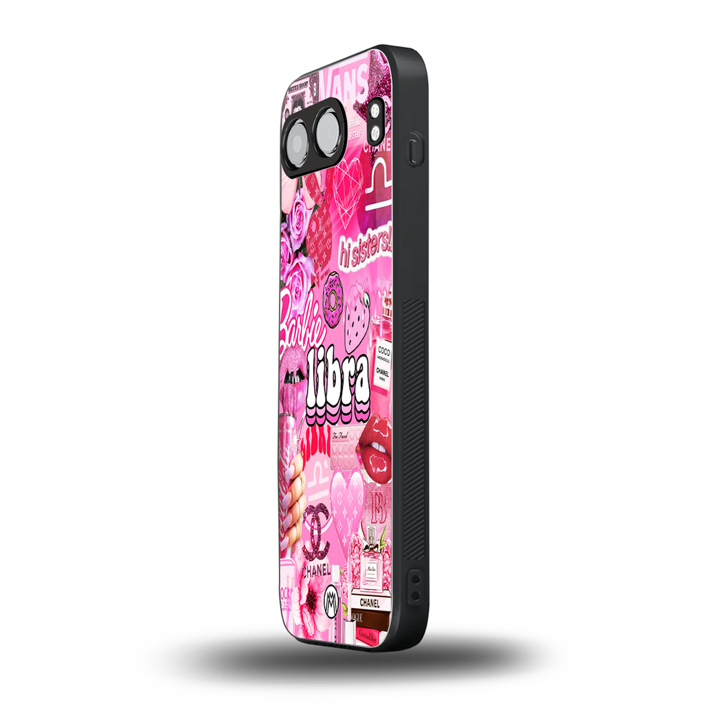 libra aesthetic collage back phone cover | glass case for oneplus nord 4