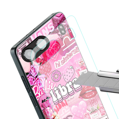 libra aesthetic collage back phone cover | glass case for oneplus nord 4