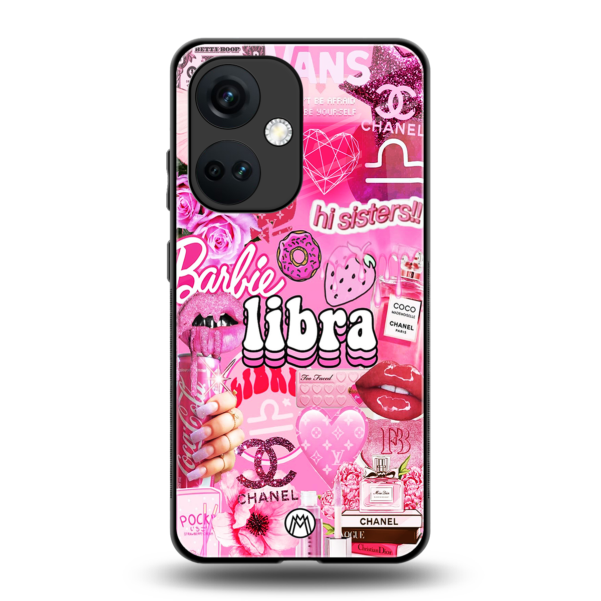 libra aesthetic collage back phone cover | glass case for oneplus nord ce 3