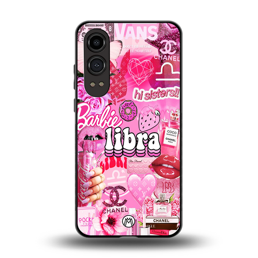 libra aesthetic collage back phone cover | glass case for oneplus nord ce 4 lite