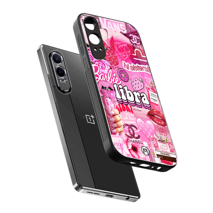 libra aesthetic collage back phone cover | glass case for oneplus nord ce 4 lite