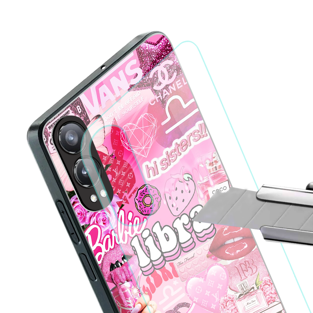 libra aesthetic collage back phone cover | glass case for oneplus nord ce 4 lite