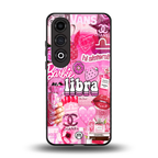 libra aesthetic collage back phone cover | glass case for oneplus nord ce 4