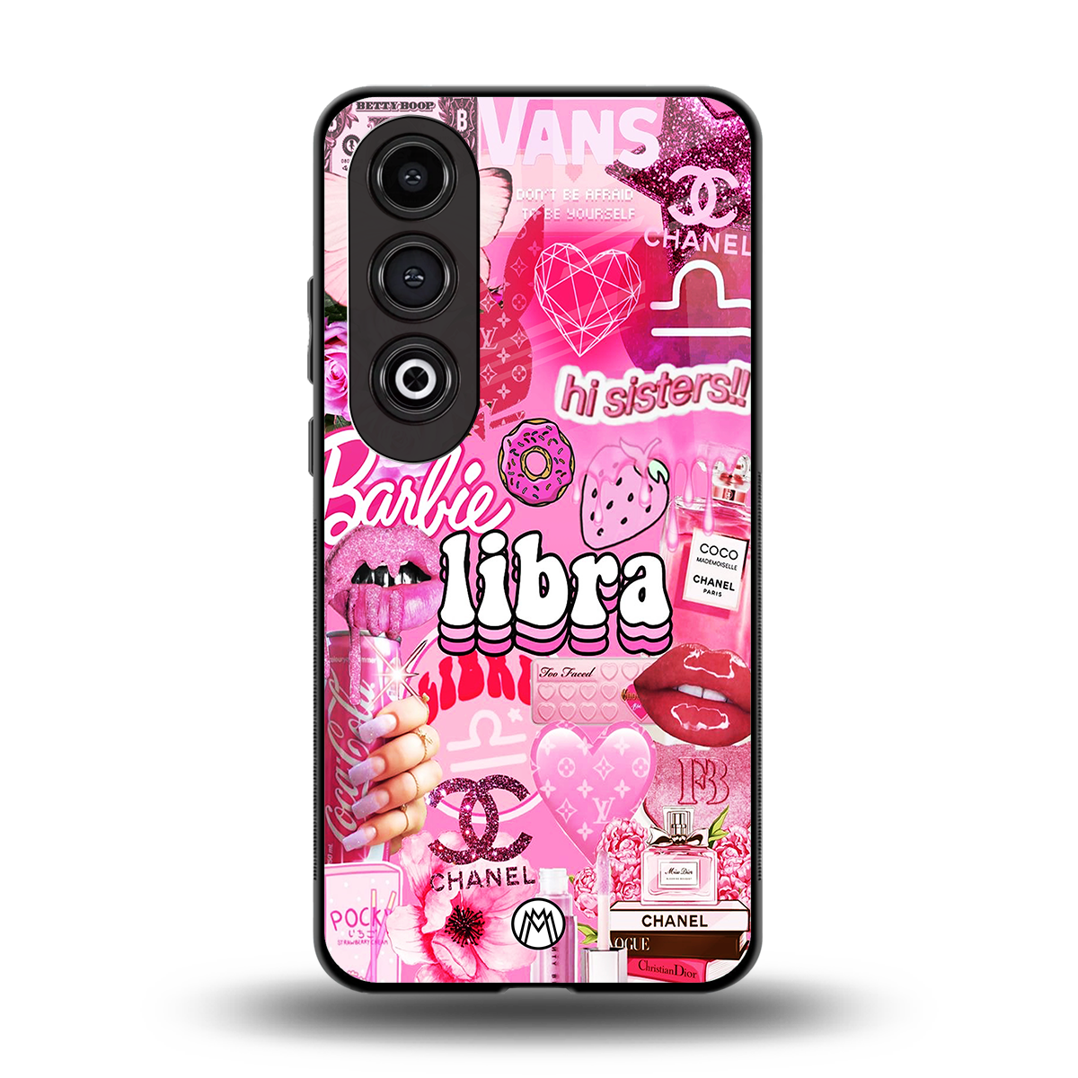 libra aesthetic collage back phone cover | glass case for oneplus nord ce 4