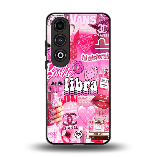 libra aesthetic collage back phone cover | glass case for oneplus nord ce 4