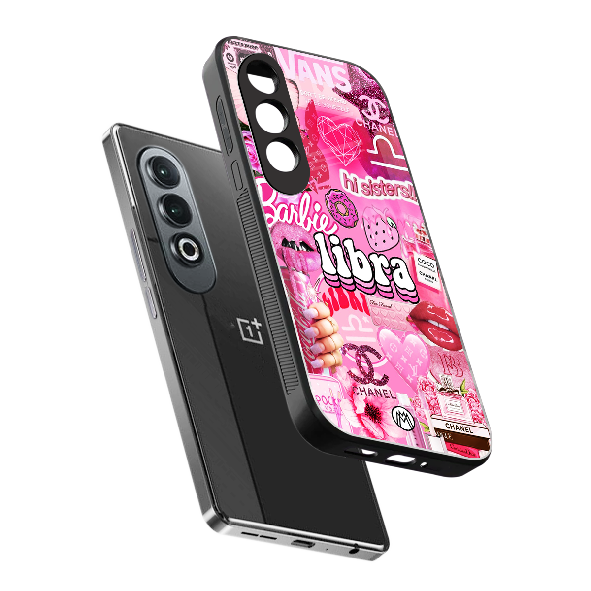 libra aesthetic collage back phone cover | glass case for oneplus nord ce 4