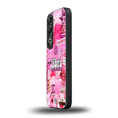 libra aesthetic collage back phone cover | glass case for oneplus nord ce 4