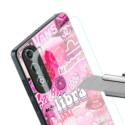 libra aesthetic collage back phone cover | glass case for oneplus nord ce 4