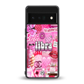 libra aesthetic collage back phone cover | glass case for google pixel 6 pro