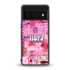 libra aesthetic collage back phone cover | glass case for google pixel 6 pro