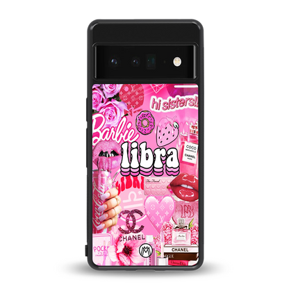 libra aesthetic collage back phone cover | glass case for google pixel 6 pro