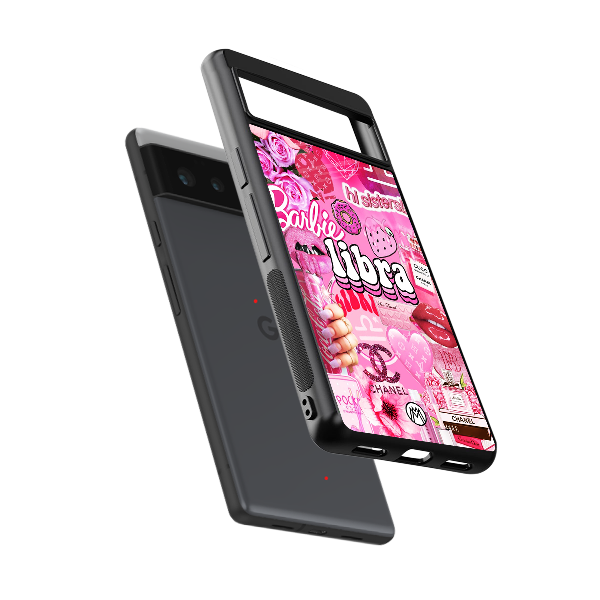 libra aesthetic collage back phone cover | glass case for google pixel 6