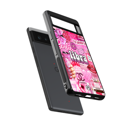 libra aesthetic collage back phone cover | glass case for google pixel 6