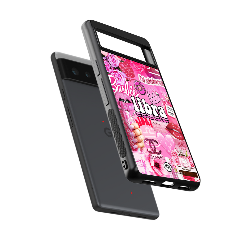 libra aesthetic collage back phone cover | glass case for Google Pixel 6A
