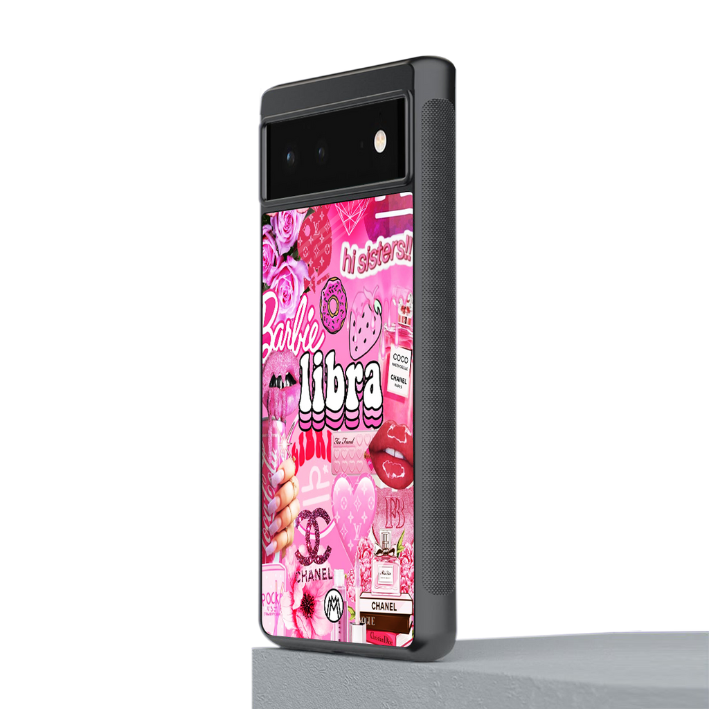 libra aesthetic collage back phone cover | glass case for Google Pixel 6A