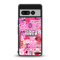 libra aesthetic collage back phone cover | glass case for google pixel 7 pro