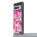 libra aesthetic collage back phone cover | glass case for google pixel 7 pro
