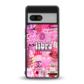 libra aesthetic collage back phone cover | glass case for Google Pixel 7
