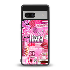 libra aesthetic collage back phone cover | glass case for Google Pixel 7