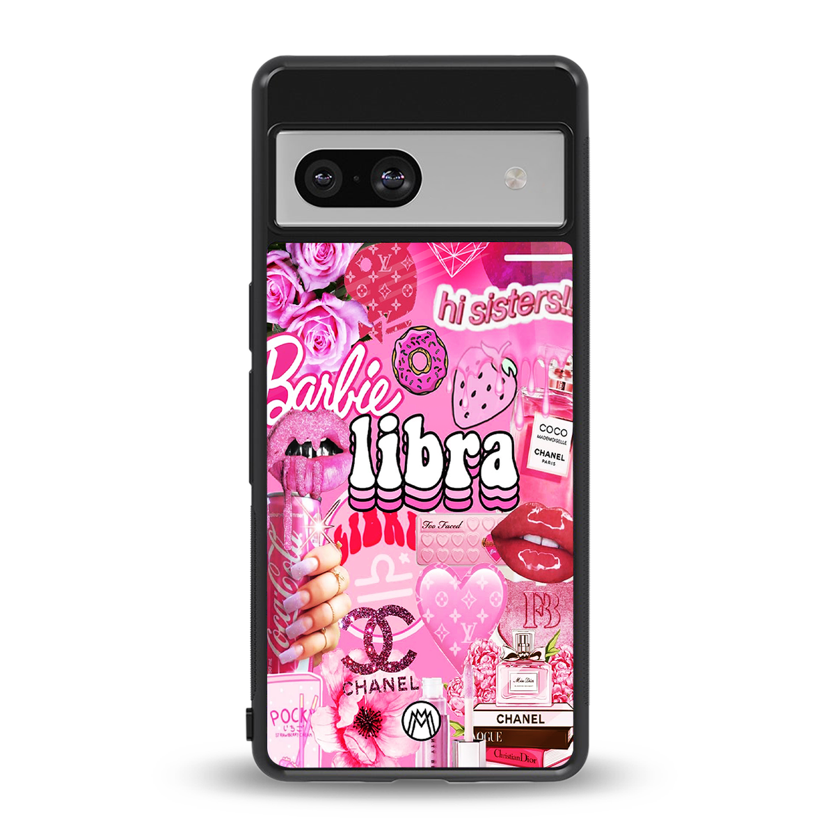 libra aesthetic collage back phone cover | glass case for Google Pixel 7