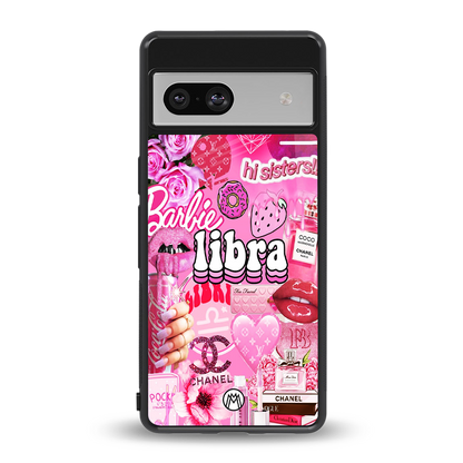 libra aesthetic collage back phone cover | glass case for Google Pixel 7