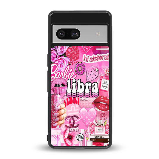 libra aesthetic collage back phone cover | glass case for Google Pixel 7